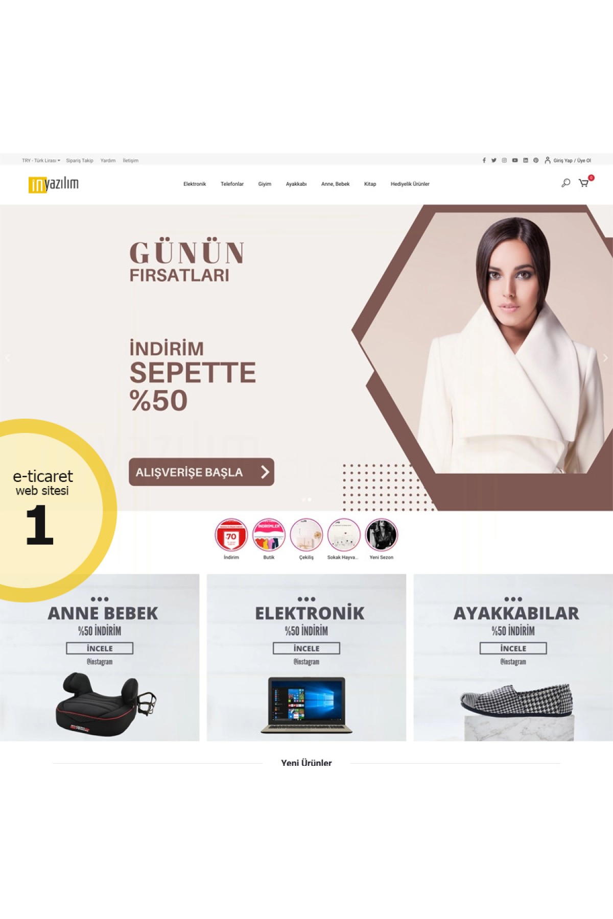 E-Ticaret Sitesi Tema - 1 E-Ticaret Sitesi Tema - 1