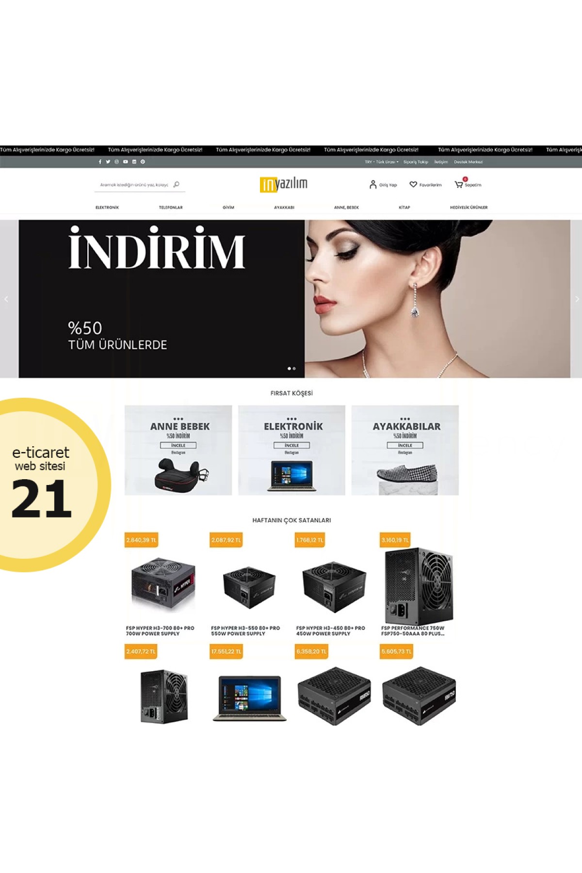 E-Ticaret Sitesi Tema - 21 E-Ticaret Sitesi Tema - 21