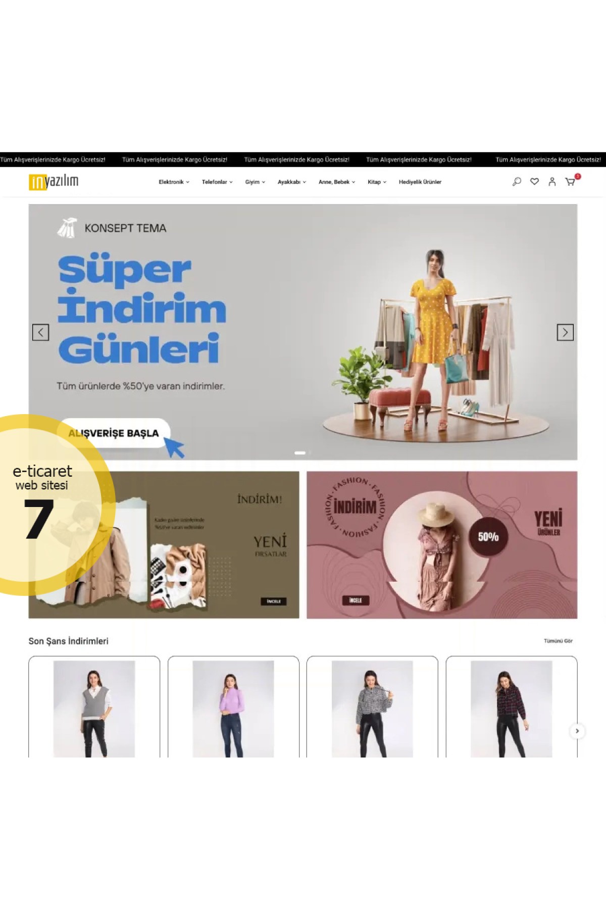 E-Ticaret Sitesi Tema - 7 E-Ticaret Sitesi Tema - 7