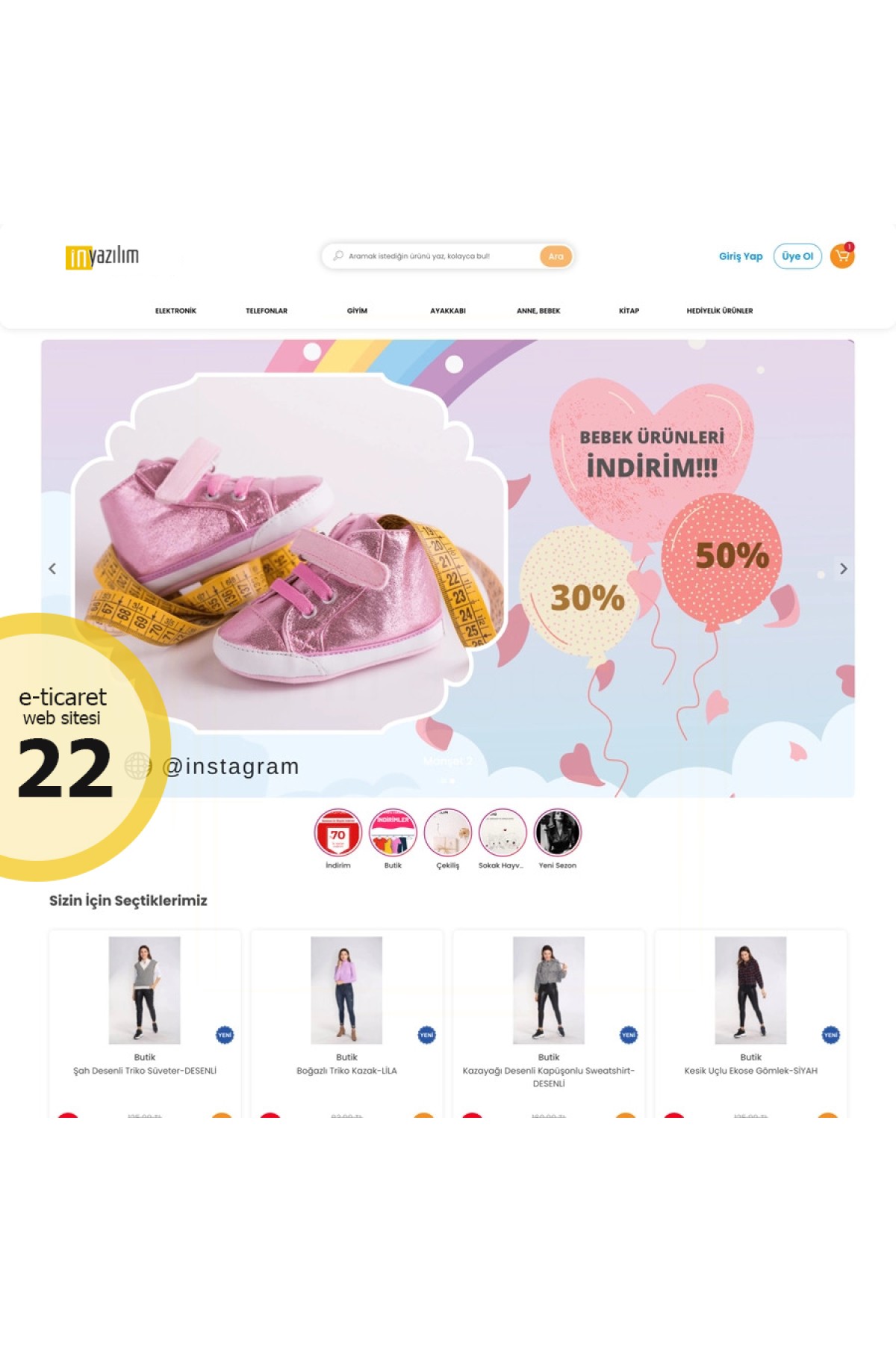 E-Ticaret Sitesi Tema - 22 E-Ticaret Sitesi Tema - 22