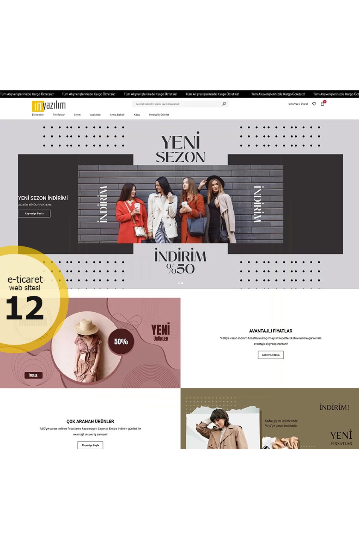 E-Ticaret Sitesi Tema - 12 E-Ticaret Sitesi Tema - 12
