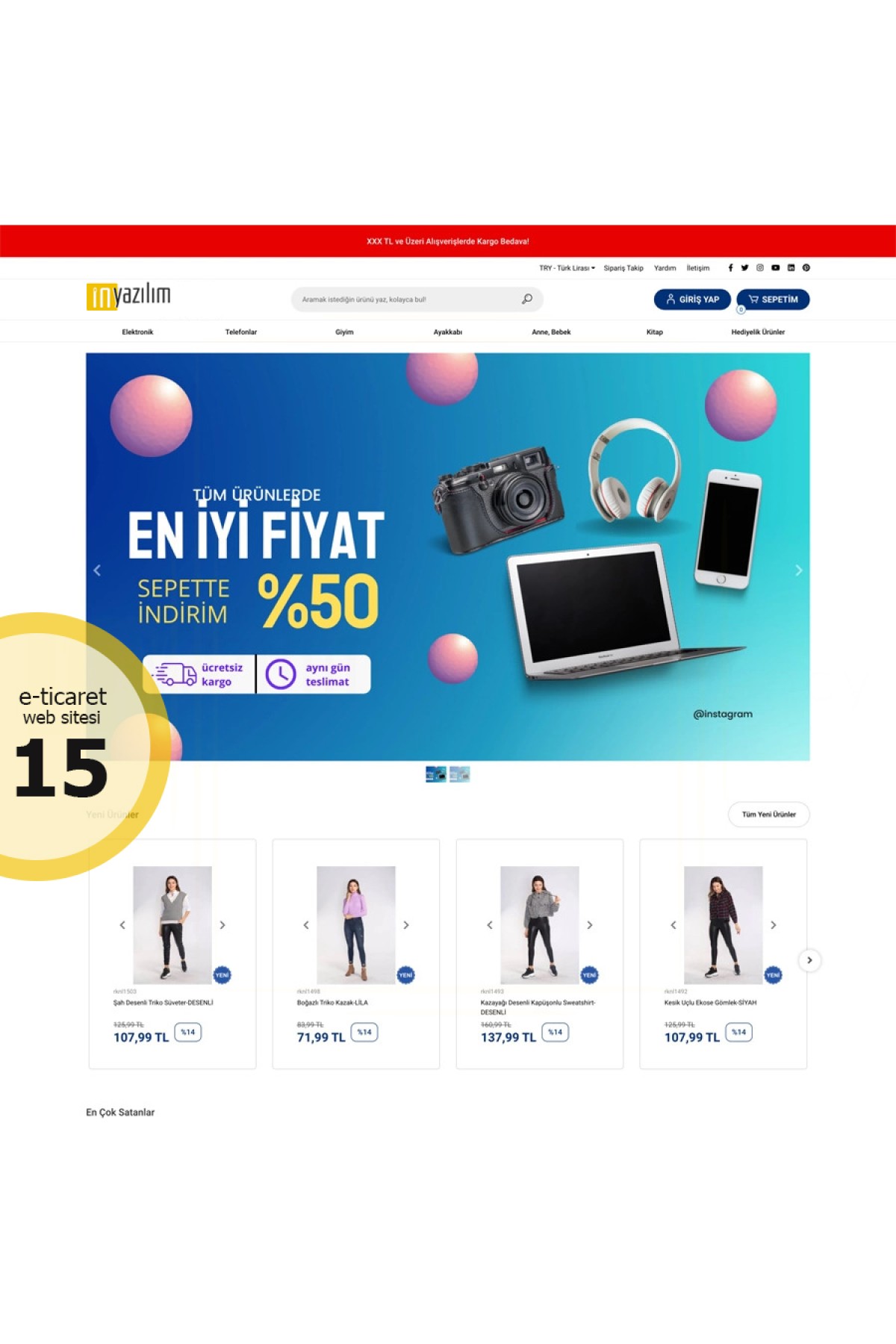 E-Ticaret Sitesi Tema - 15 E-Ticaret Sitesi Tema - 15