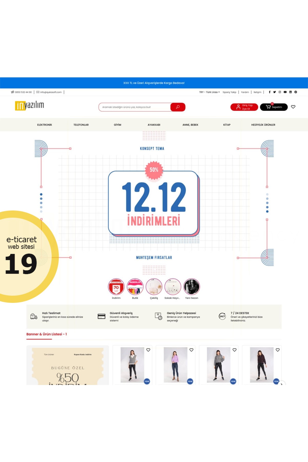 E-Ticaret Sitesi Tema - 19 E-Ticaret Sitesi Tema - 19