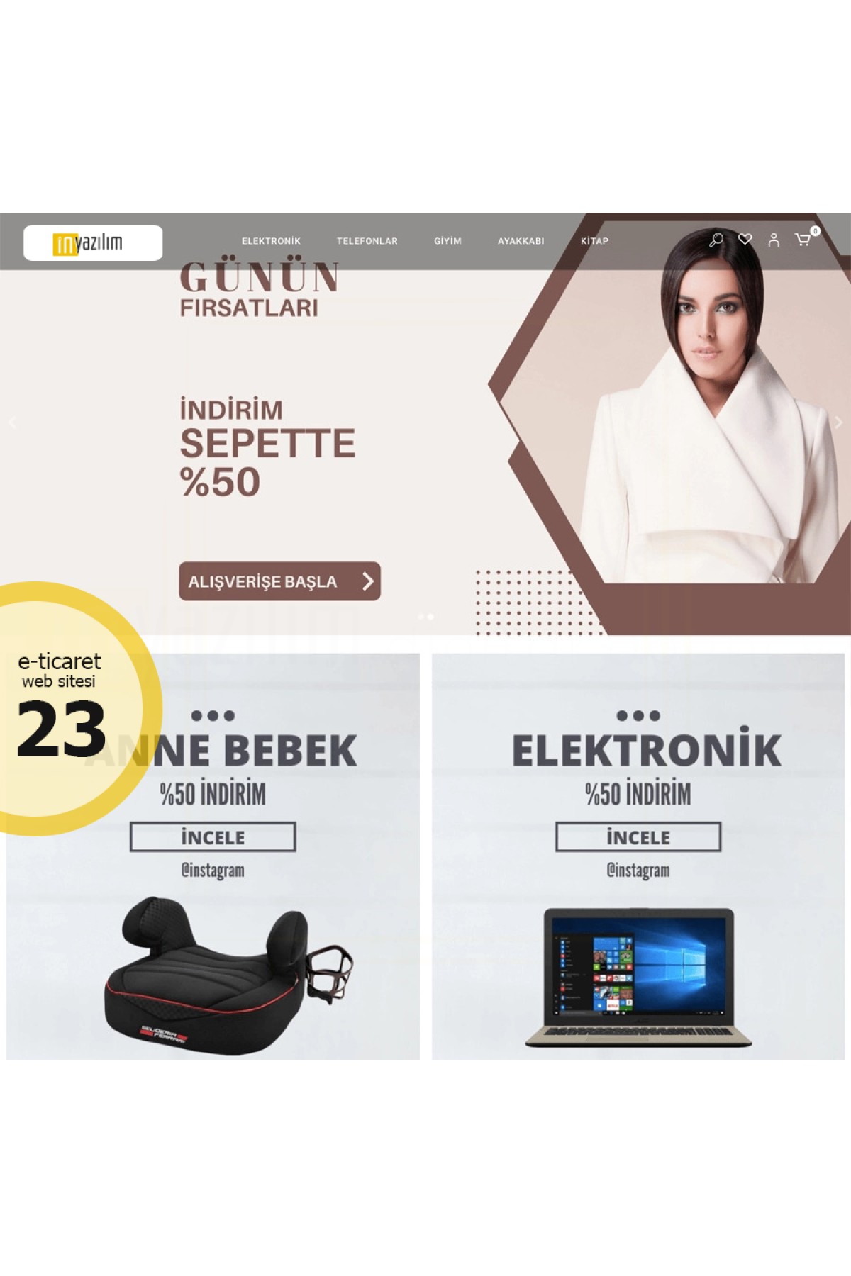 E-Ticaret Sitesi Tema - 23 E-Ticaret Sitesi Tema - 23