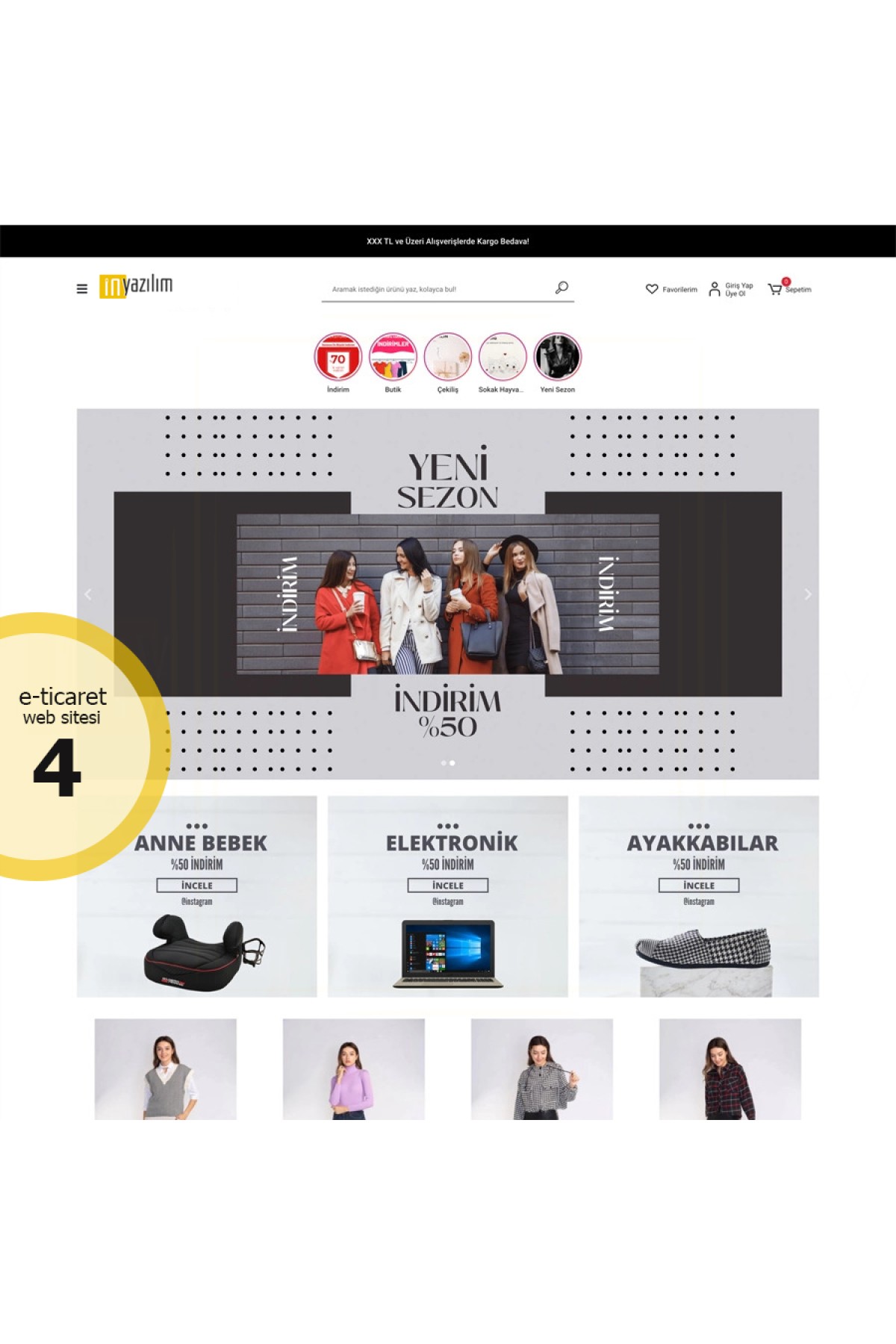 E-Ticaret Sitesi Tema - 4 E-Ticaret Sitesi Tema - 4