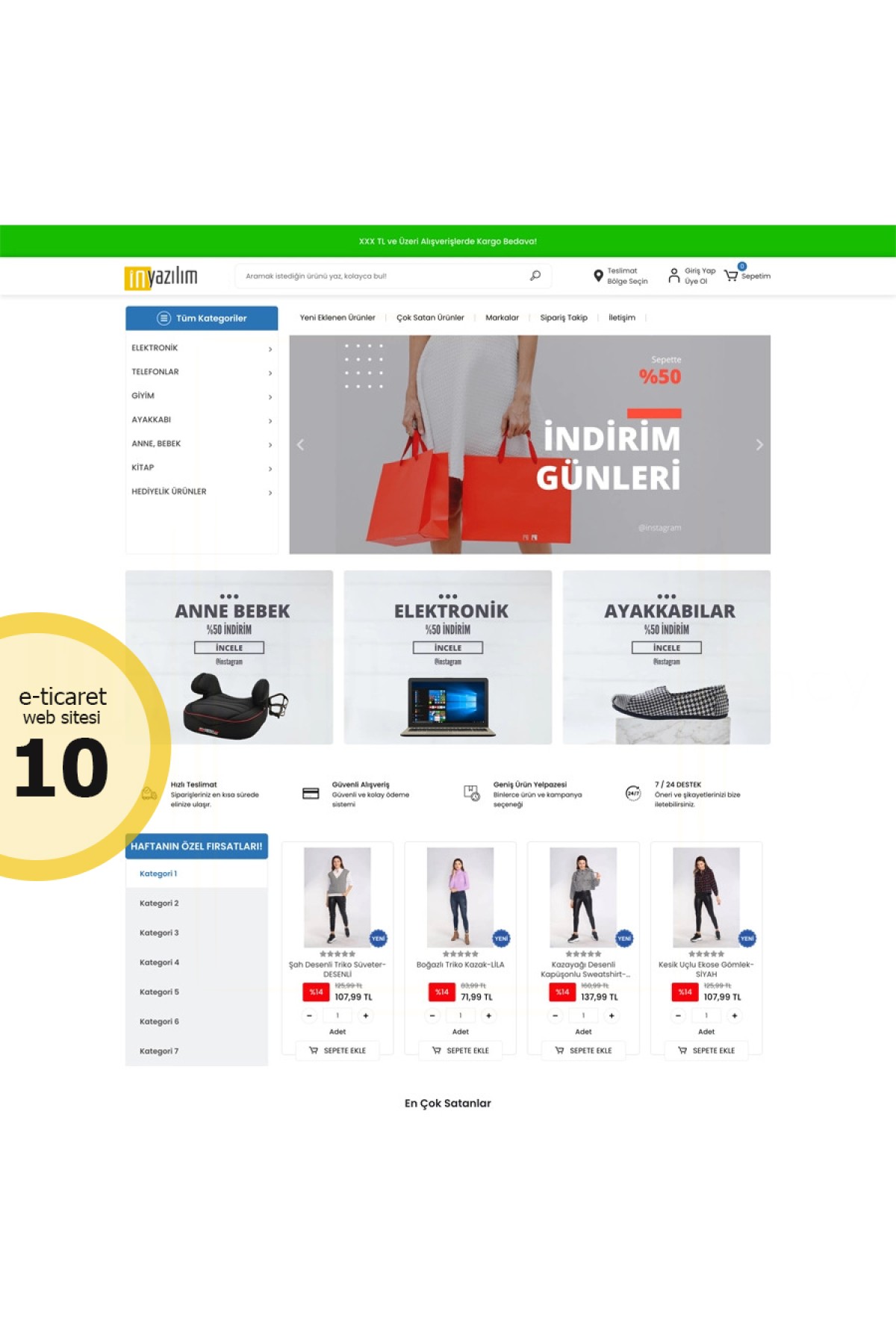 E-Ticaret Sitesi Tema - 10 E-Ticaret Sitesi Tema - 10