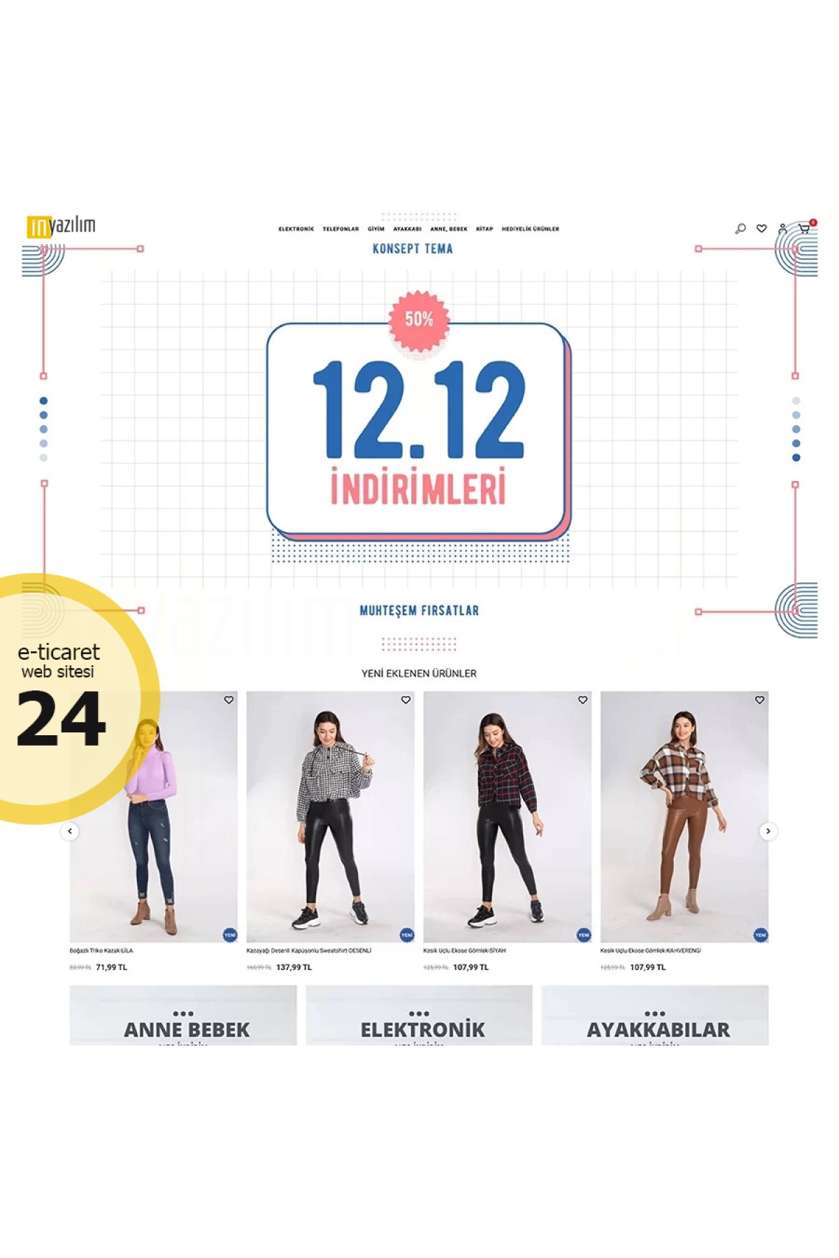 E-Ticaret Sitesi Tema - 24 E-Ticaret Sitesi Tema - 24