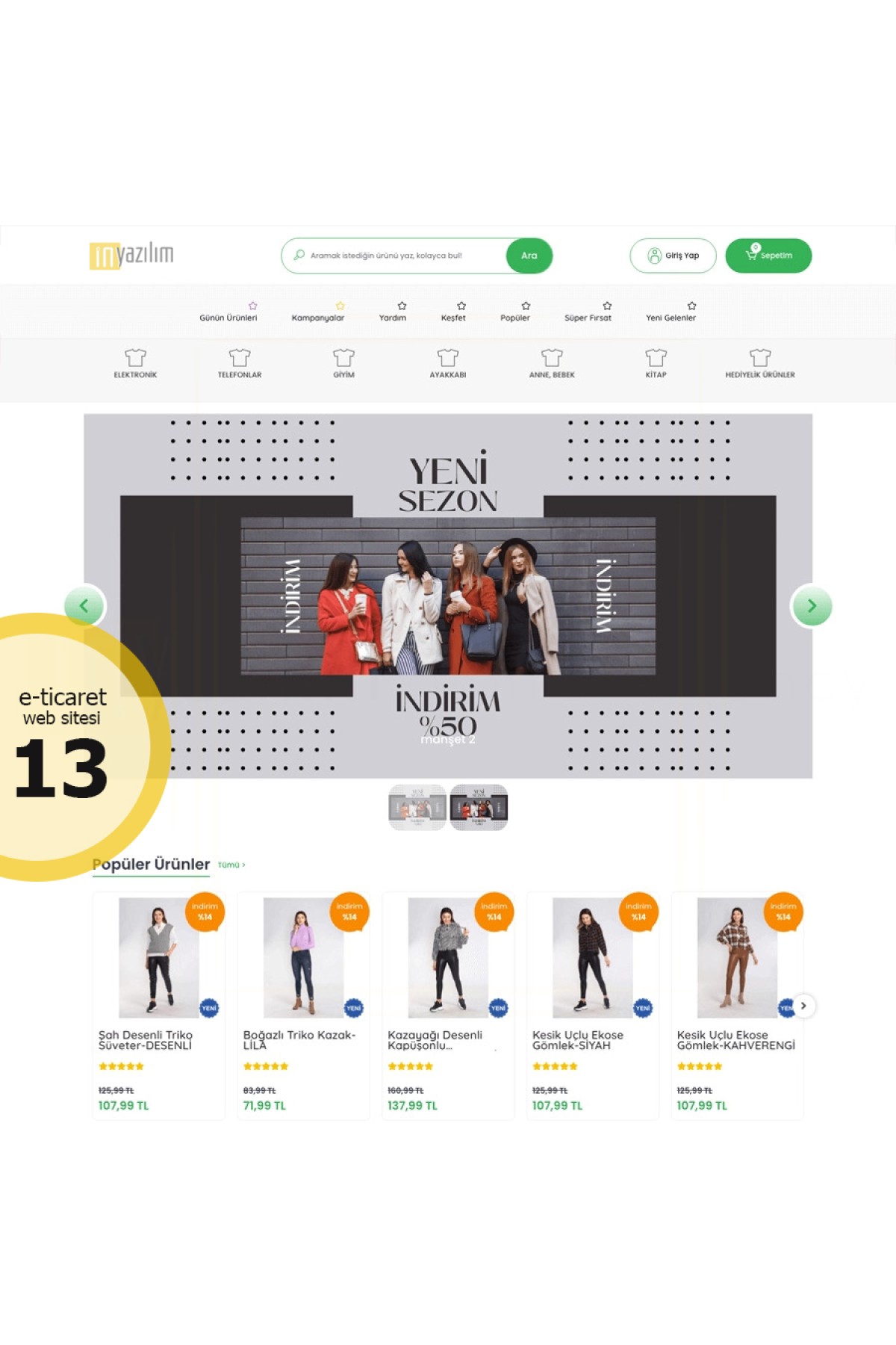 E-Ticaret Sitesi Tema - 13 E-Ticaret Sitesi Tema - 13