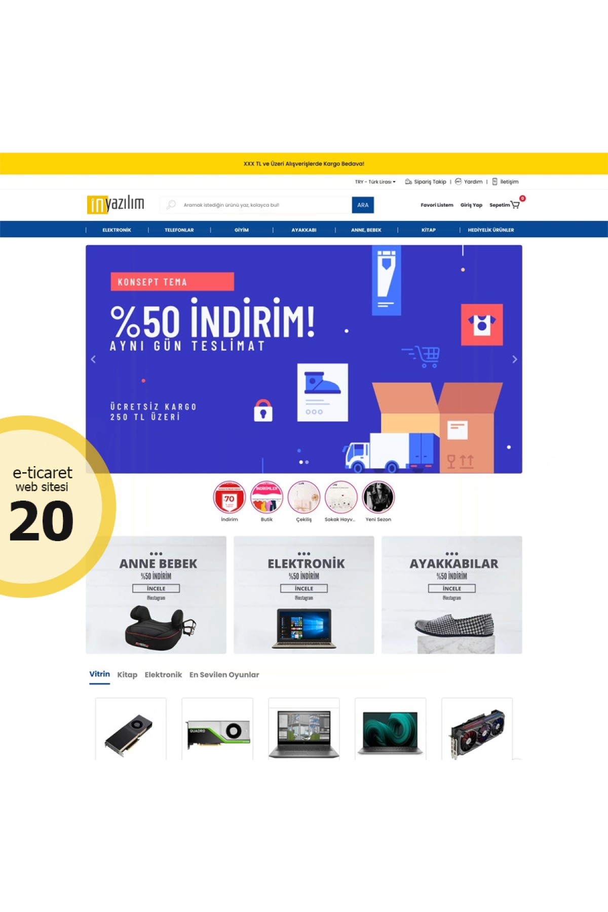 E-Ticaret Sitesi Tema - 20 E-Ticaret Sitesi Tema - 20