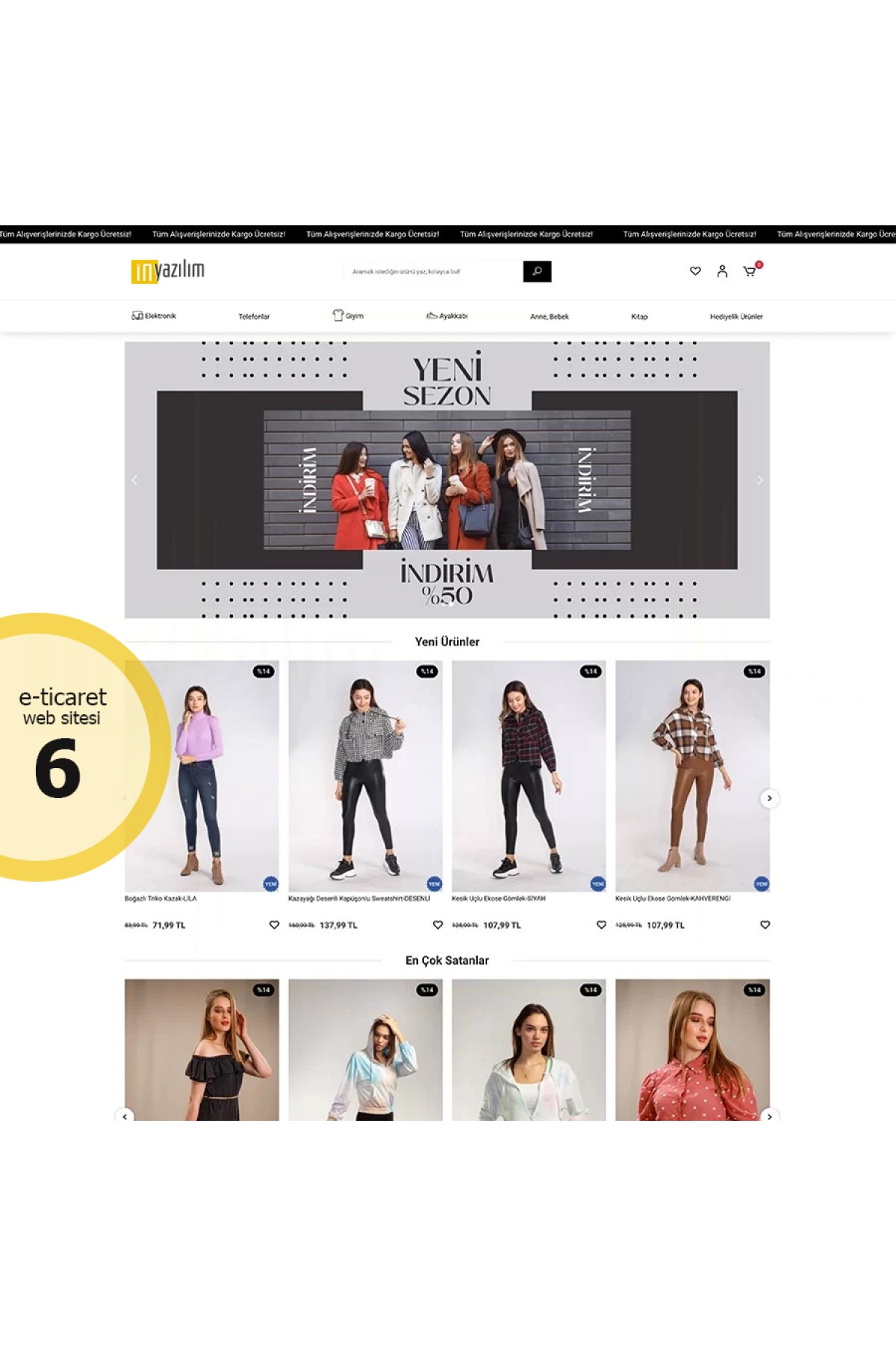 E-Ticaret Sitesi Tema - 6 E-Ticaret Sitesi Tema - 6