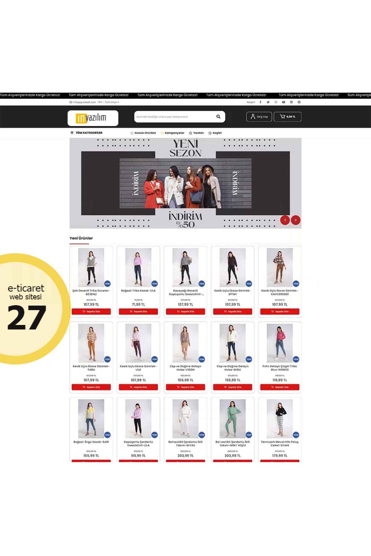 E-Ticaret Sitesi Tema - 27 E-Ticaret Sitesi Tema - 27